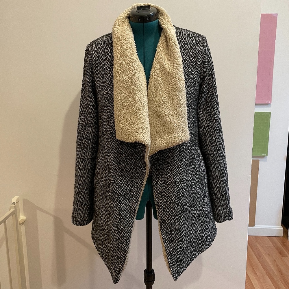 Fleece lined Tweed Cardigan